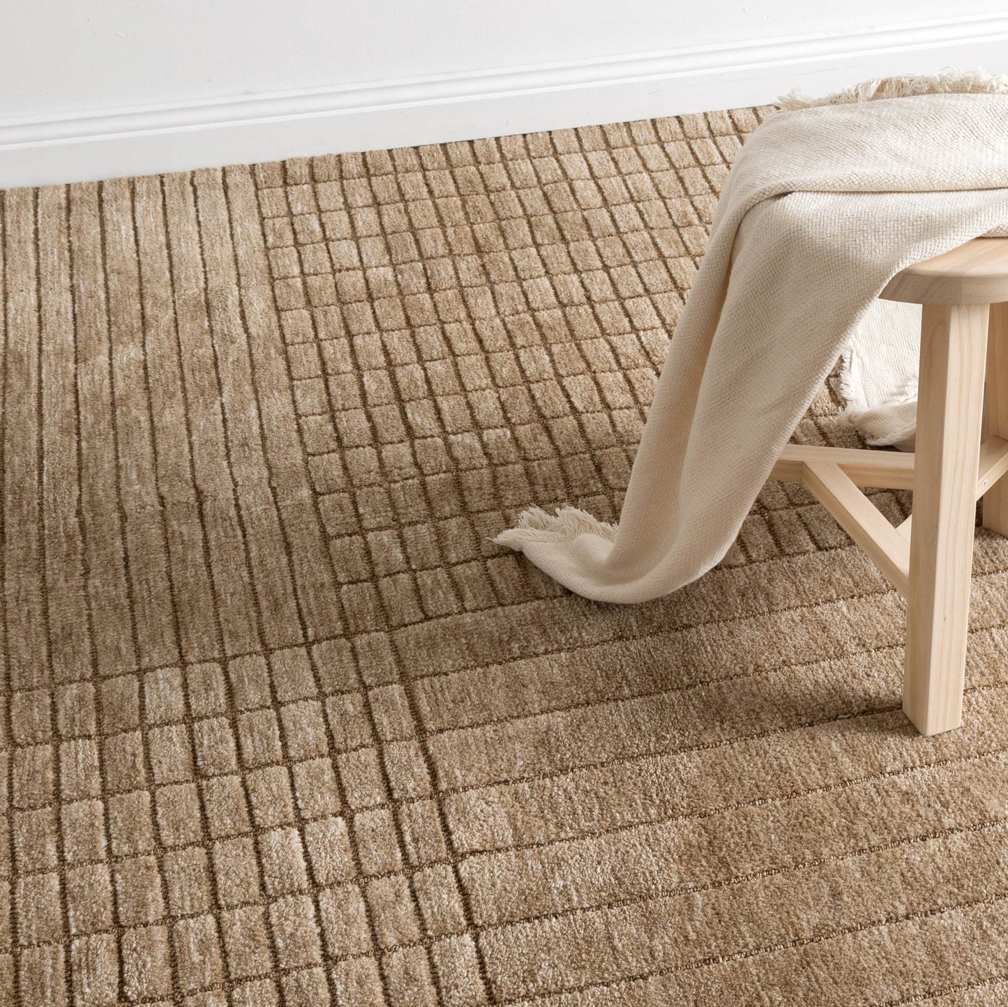 Canyon B Warm Sand Carved Rug - CANYON03