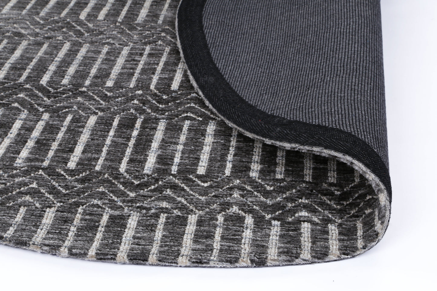 Amritsar Round AMRI02 Charcoal & Beige