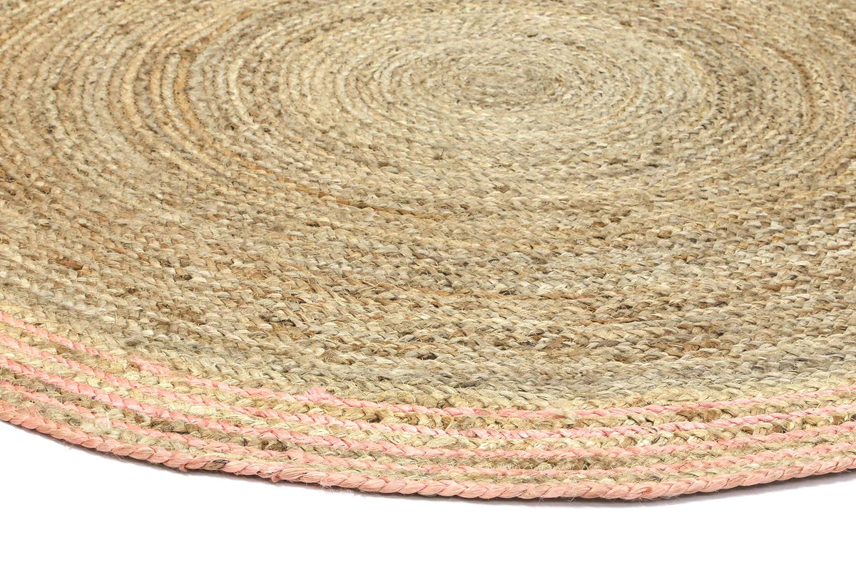 Capri Round Pink/Natural Border