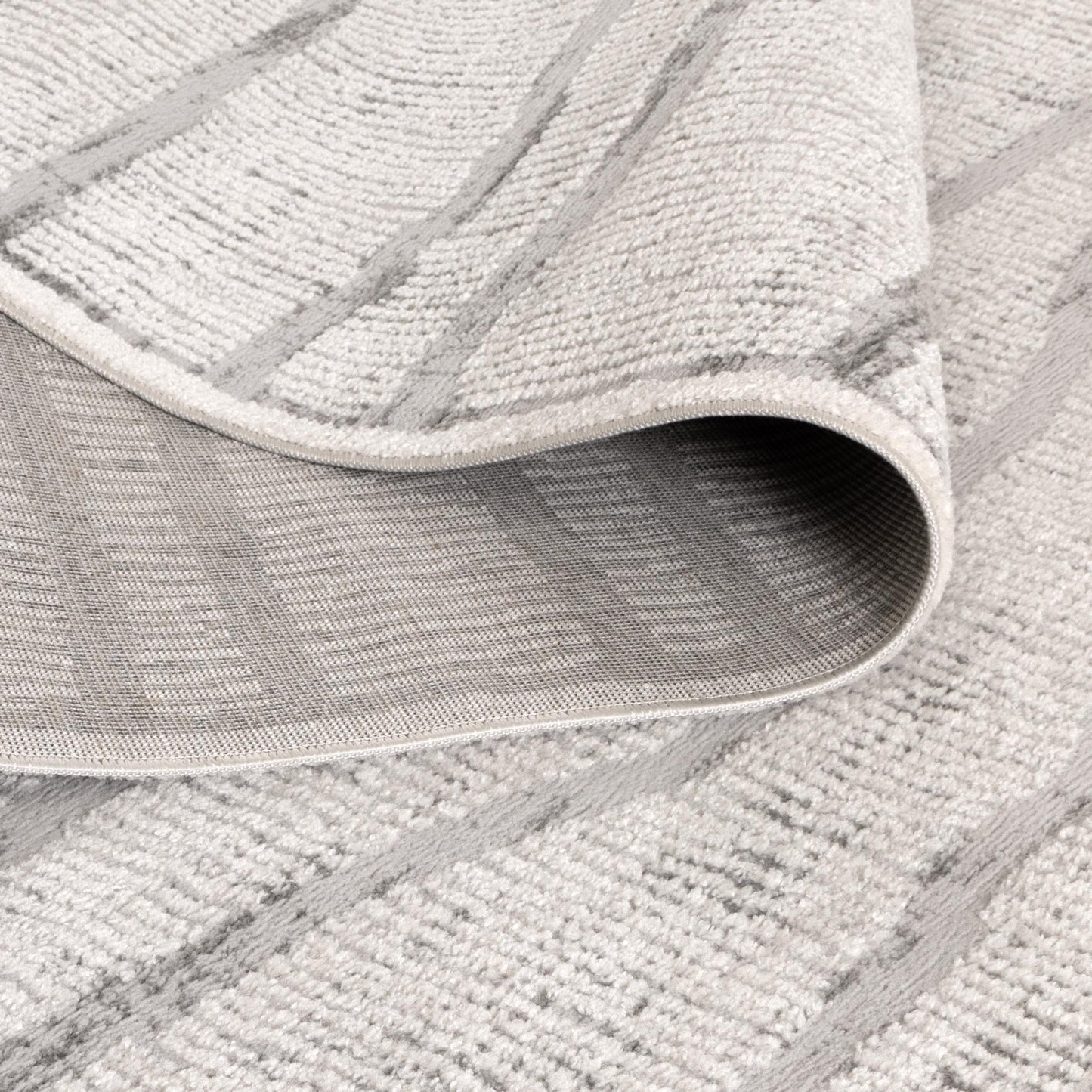 Sierra Abstract Silver Lines Rug