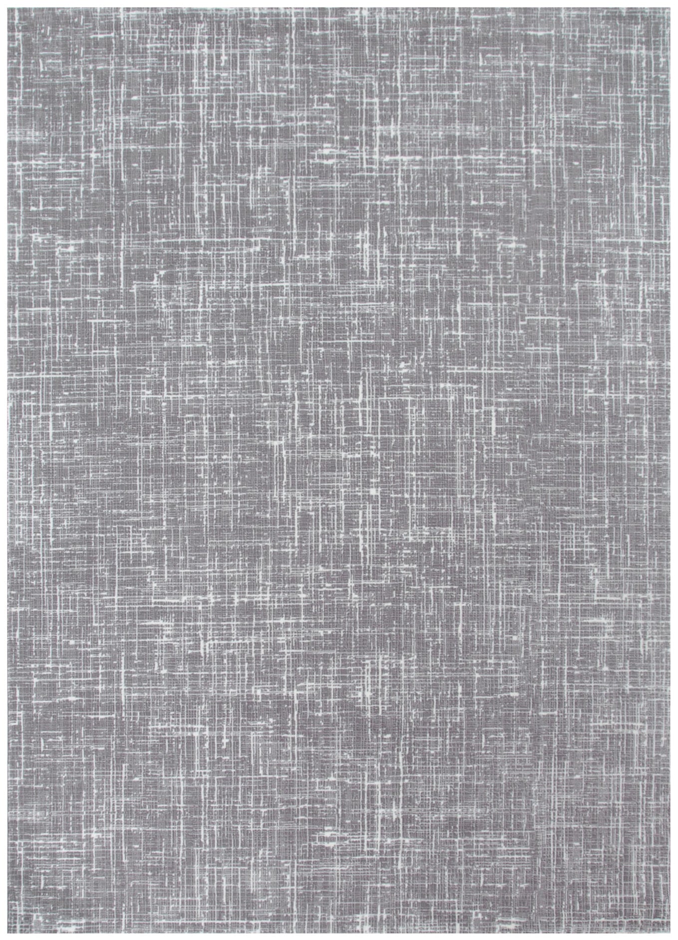 Atina Distressed Geo Lines Grey Rug - AT02
