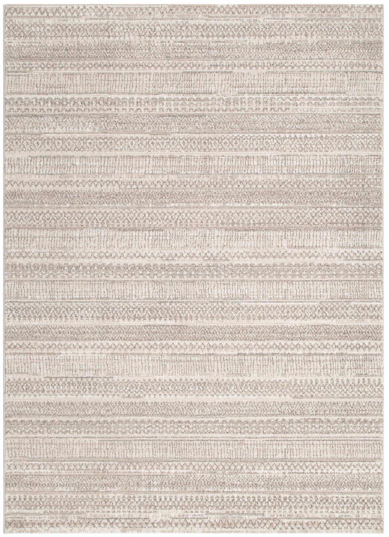 Clara Distressed Tribal Beige Rug - C101