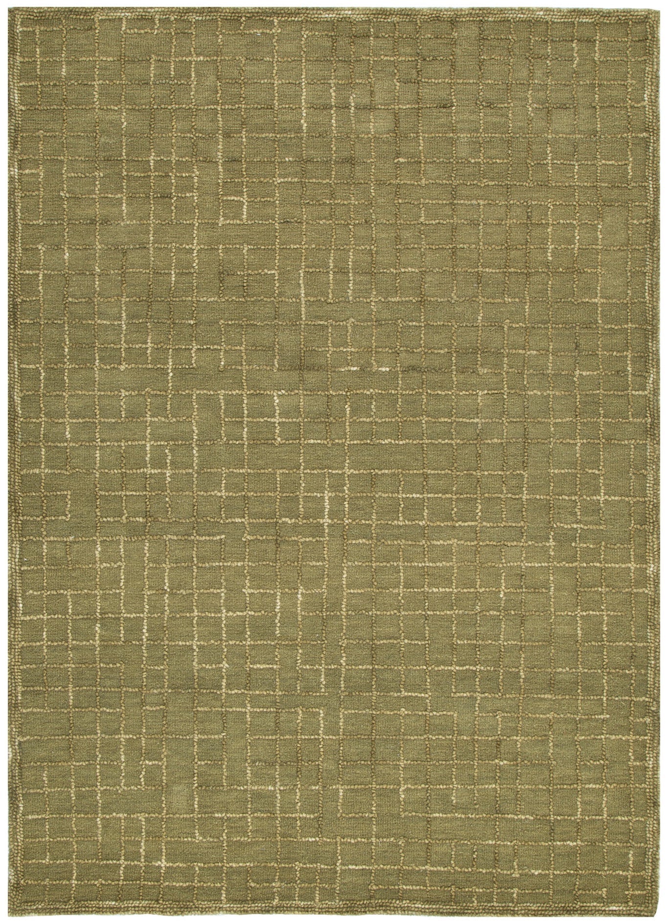 Abasco Green Knitted Wool Rug