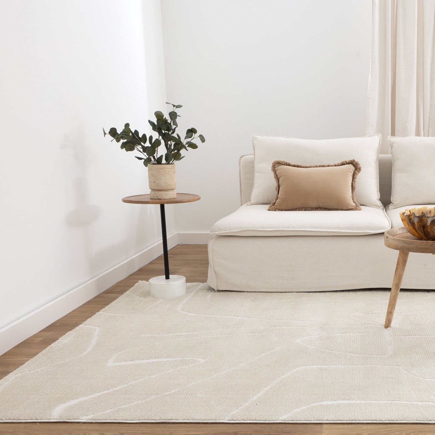 Mila Modern Lines Cream Rug - MIL4