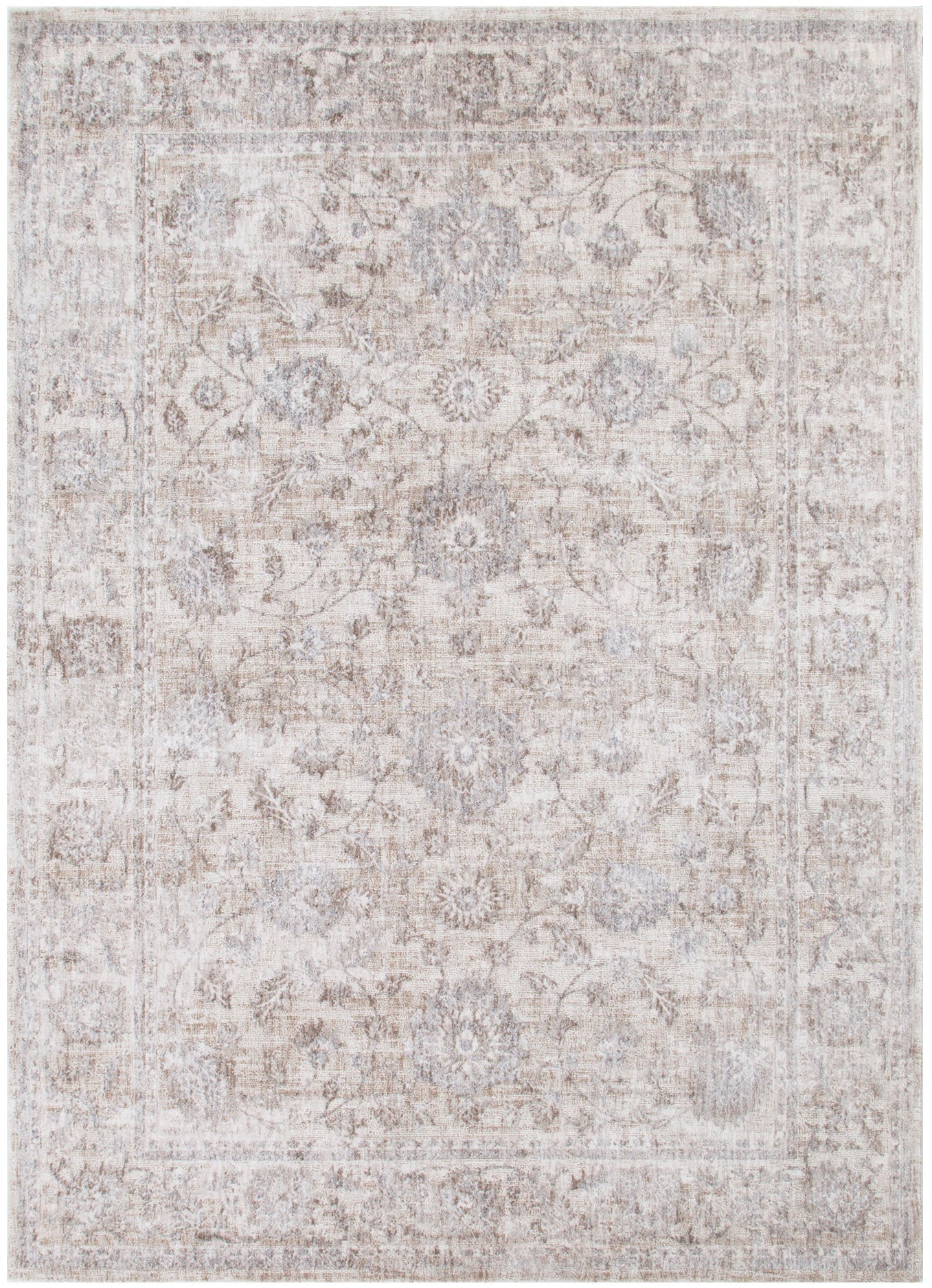Solenne Beige & Blue Transitional Rug - S300