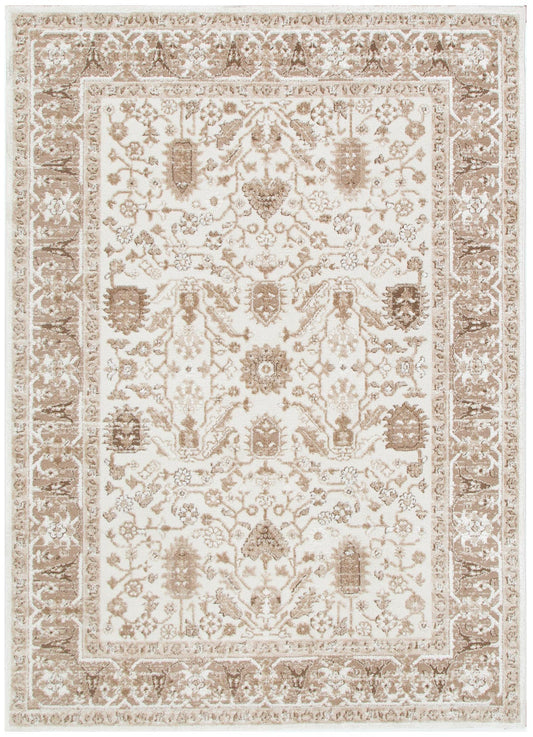 Sierra Oriental Border Brown Rug