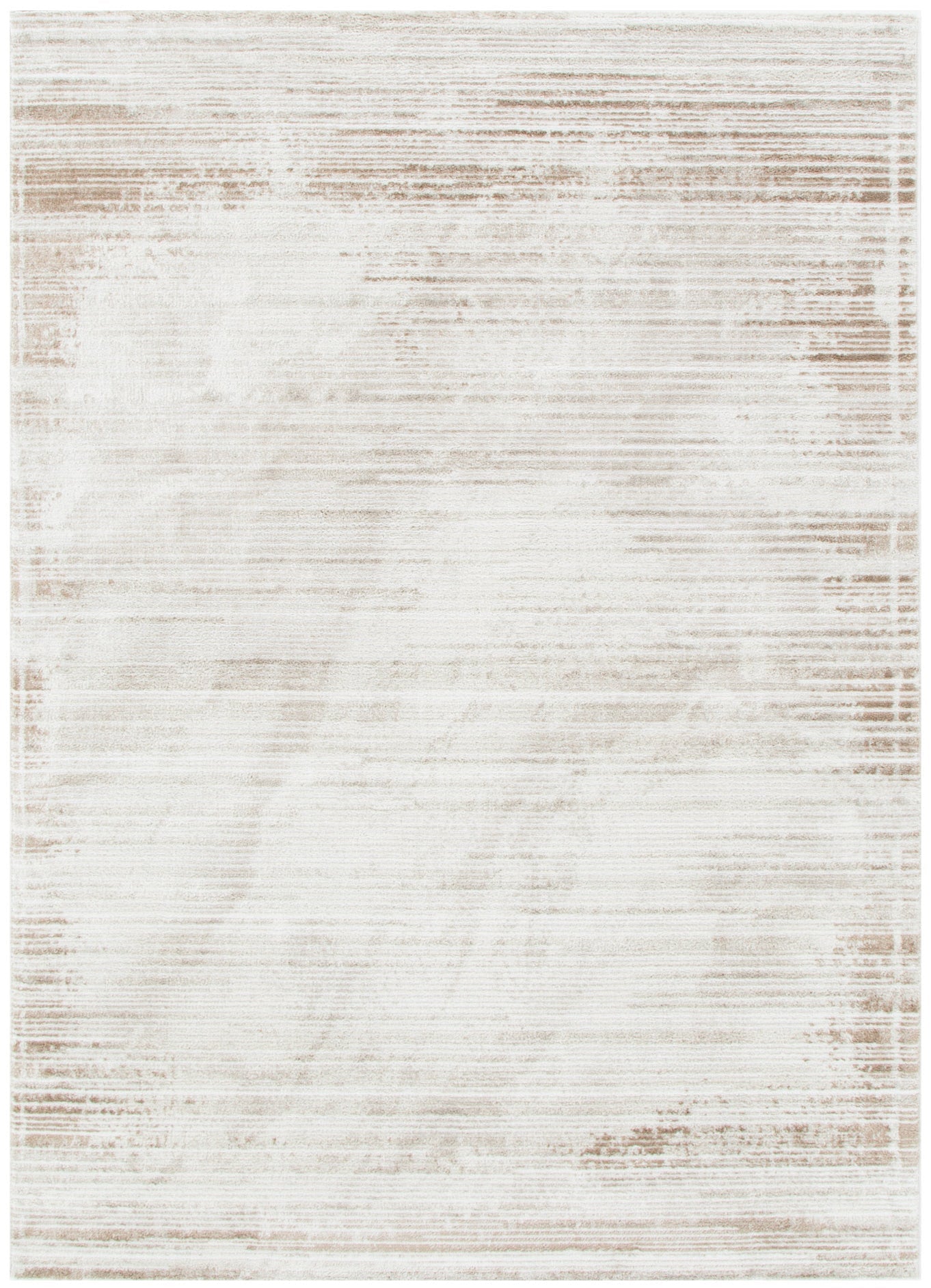 Wellington Distressed Lines Brown Rug - W011