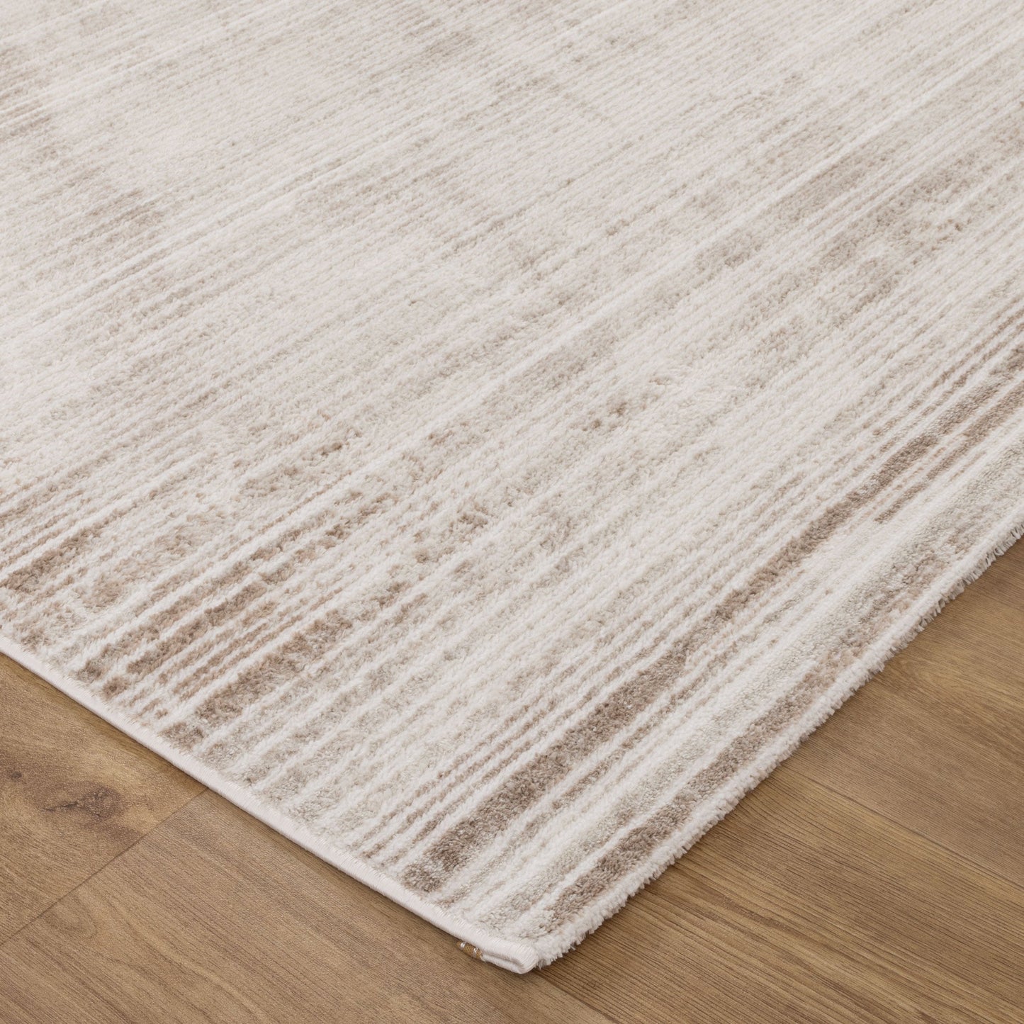 Wellington Distressed Lines Brown Rug - W011