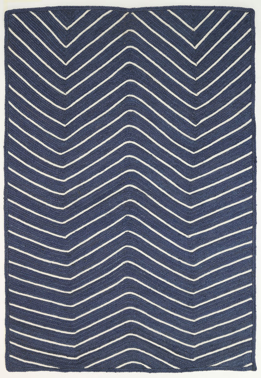 Artisan B Navy Blue/Natural Chevron