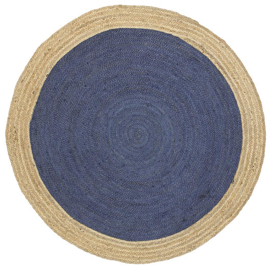 Hampton Centre Navy Jute Round